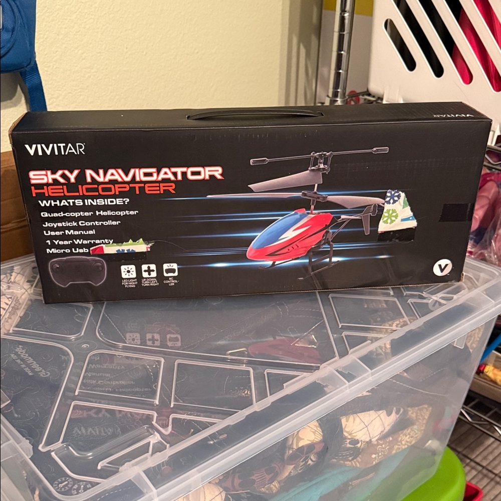 Vivitar Sky Navigator Helicopter - Red and Black
